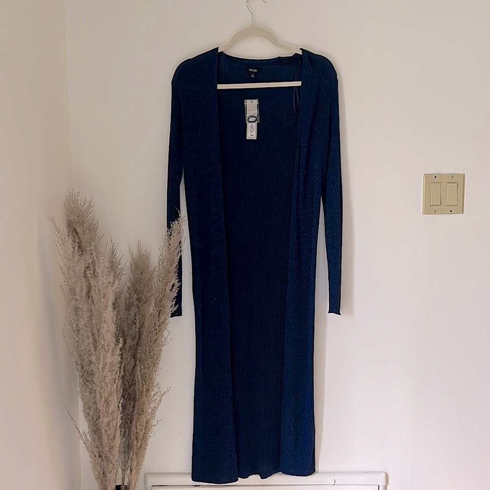 Shimmery Navy Cardigan